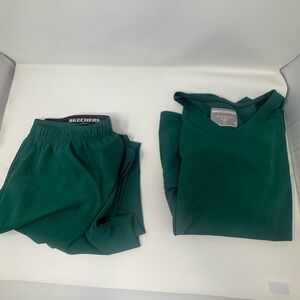 Skechers Green Scrub Set